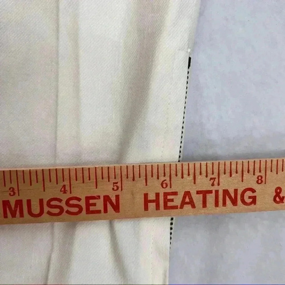 HELMUT LANG Womens Hem Zip Stretch White Dress Pants Sz 10 Career Bussiness Work - Picture 8 of 13